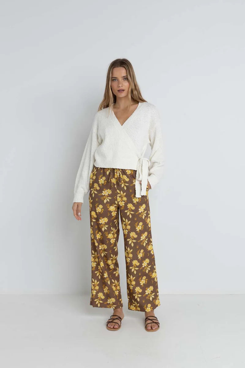 Adele Wrap Front Knit - White