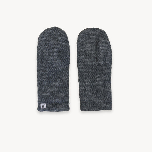 Alpaca Fleece Lined Mittens - Charcoal