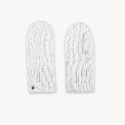 Alpaca Fleece Lined Mittens - Ivory