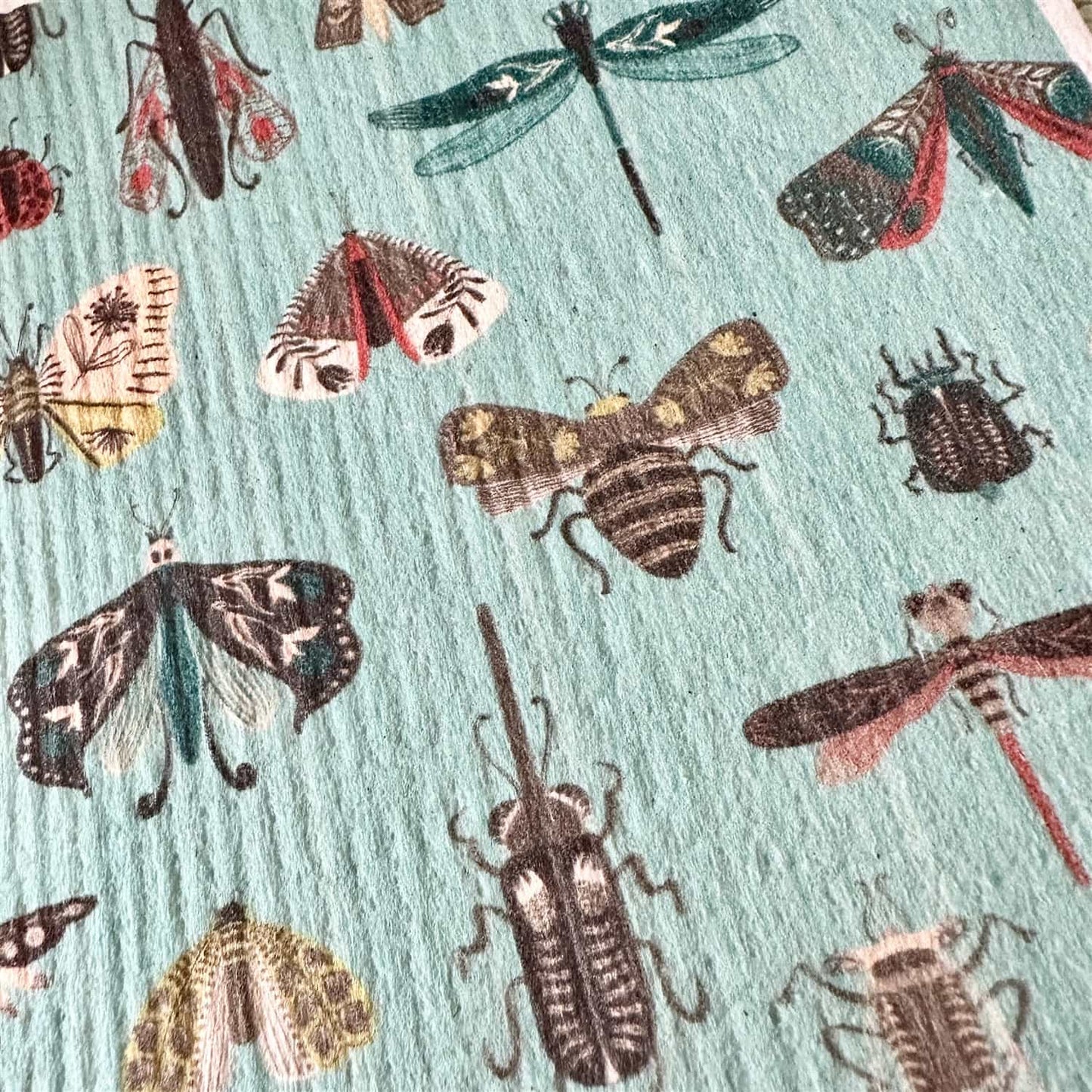 Arthropoda Folk Insects Design Swedish Dishcloth