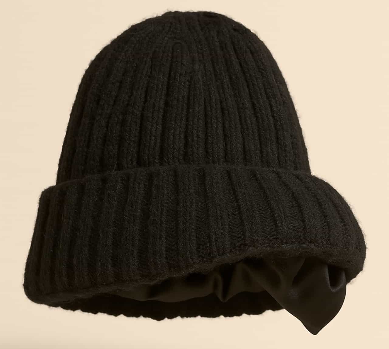 Aspen - Cashmere Blend Ribbed Toque - Black