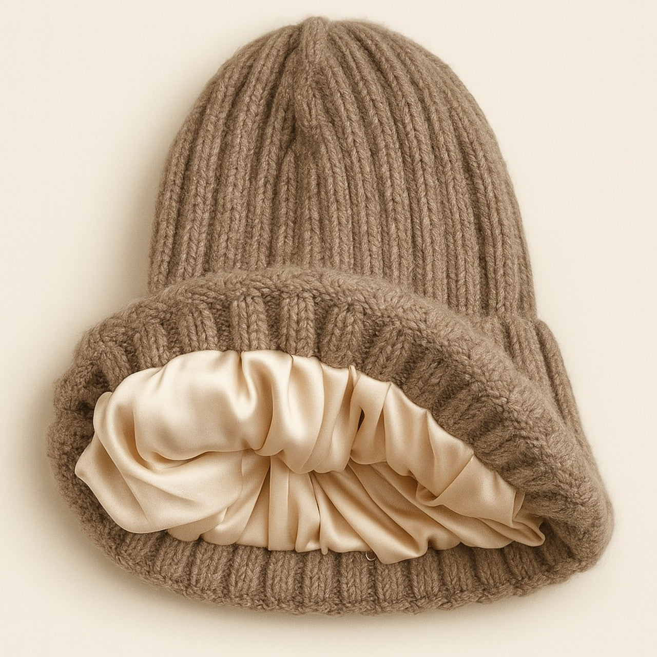 Aspen - Cashmere Blend Ribbed Toque - Faded Taupe