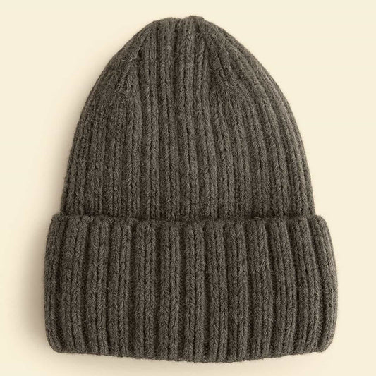 Aspen - Cashmere Blend Ribbed Toque - Slate