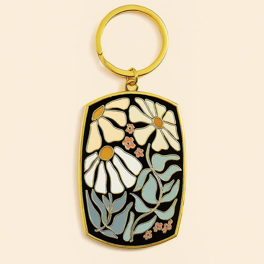 Astrid Floral Enamel Keychain