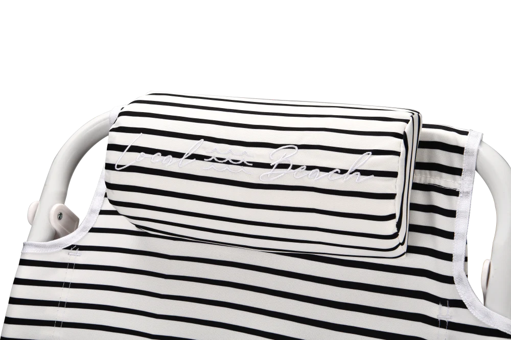 Brush Stripe Reclining Backpack Chair - Black