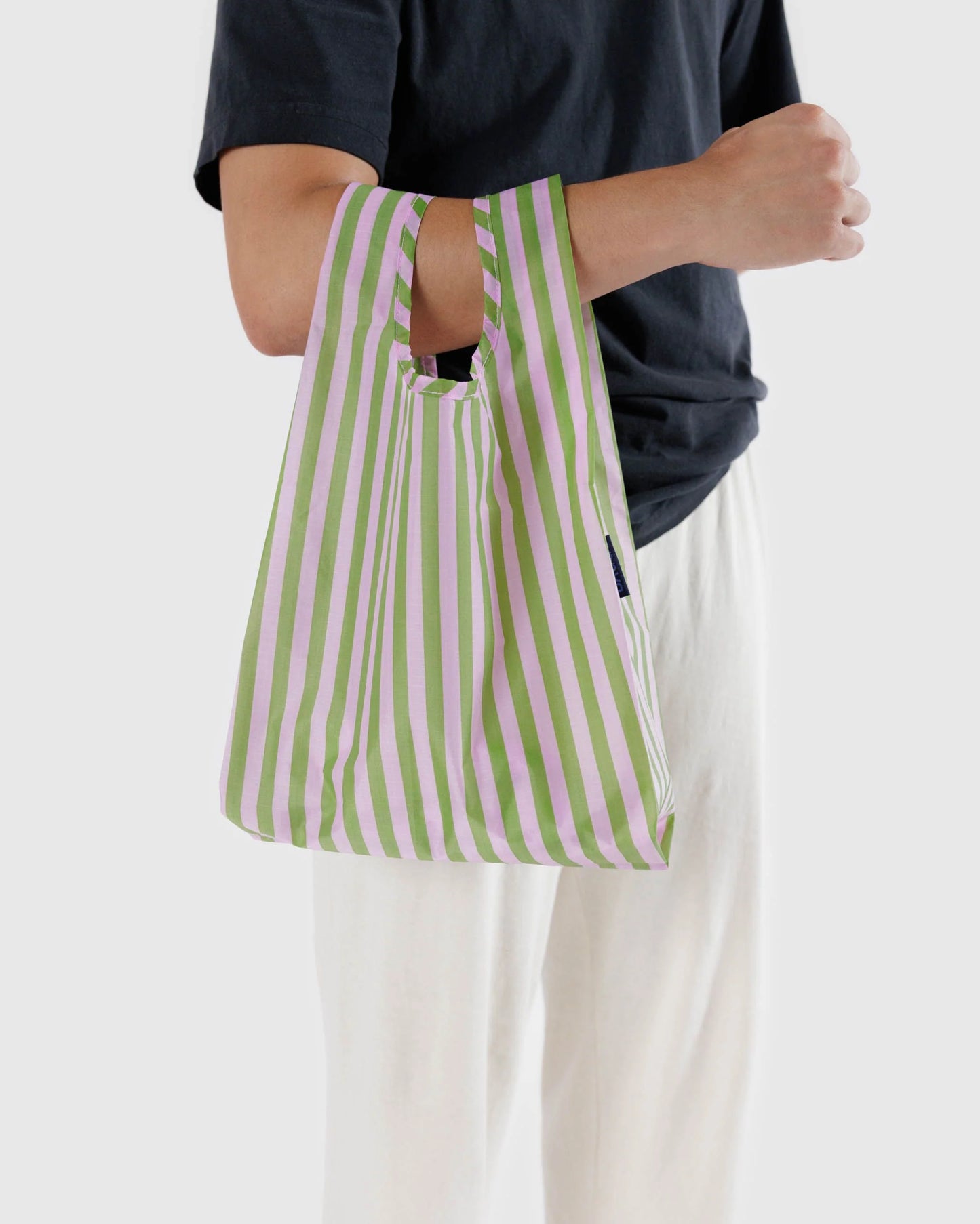 Baby Baggu Reusable Bag - Avocado Candy Stripe