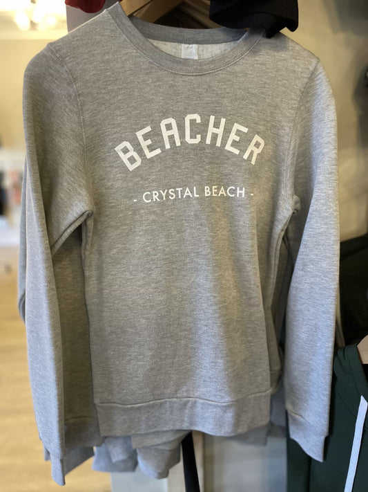 Beacher - Crystal Beach Bamboo Fleece Crew - Heather Grey