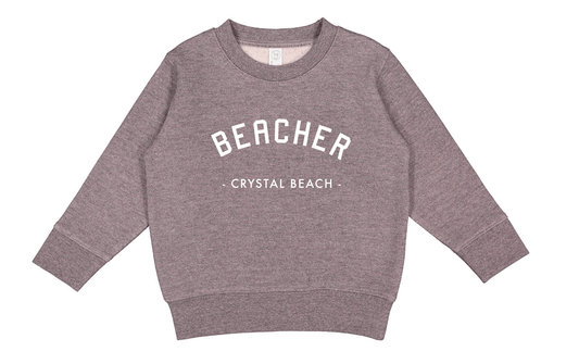 Beacher Kids Fleece Crewneck - Heather Granite
