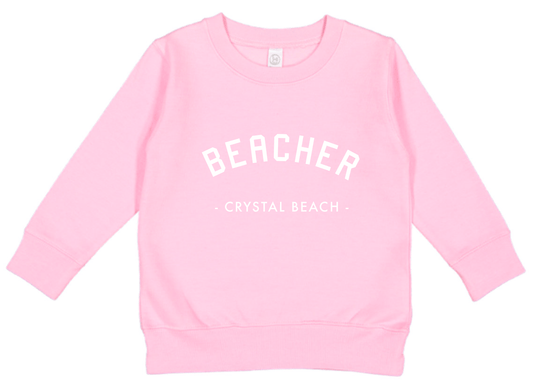 Beacher Kids Fleece Crewneck - Pink