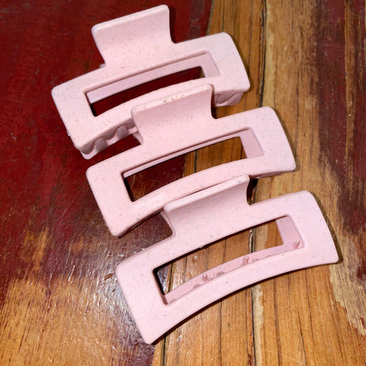 Biodegradable Rectangle Hair Claw - 4 Colours