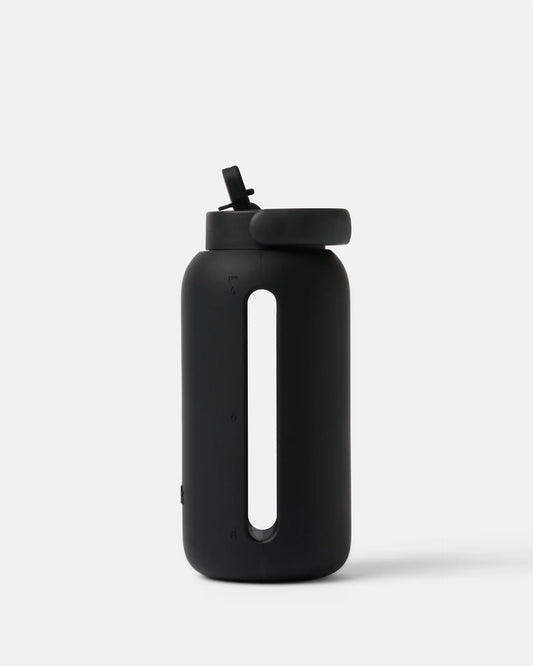 Day Bottle 27oz Glass Water Bottle - Black