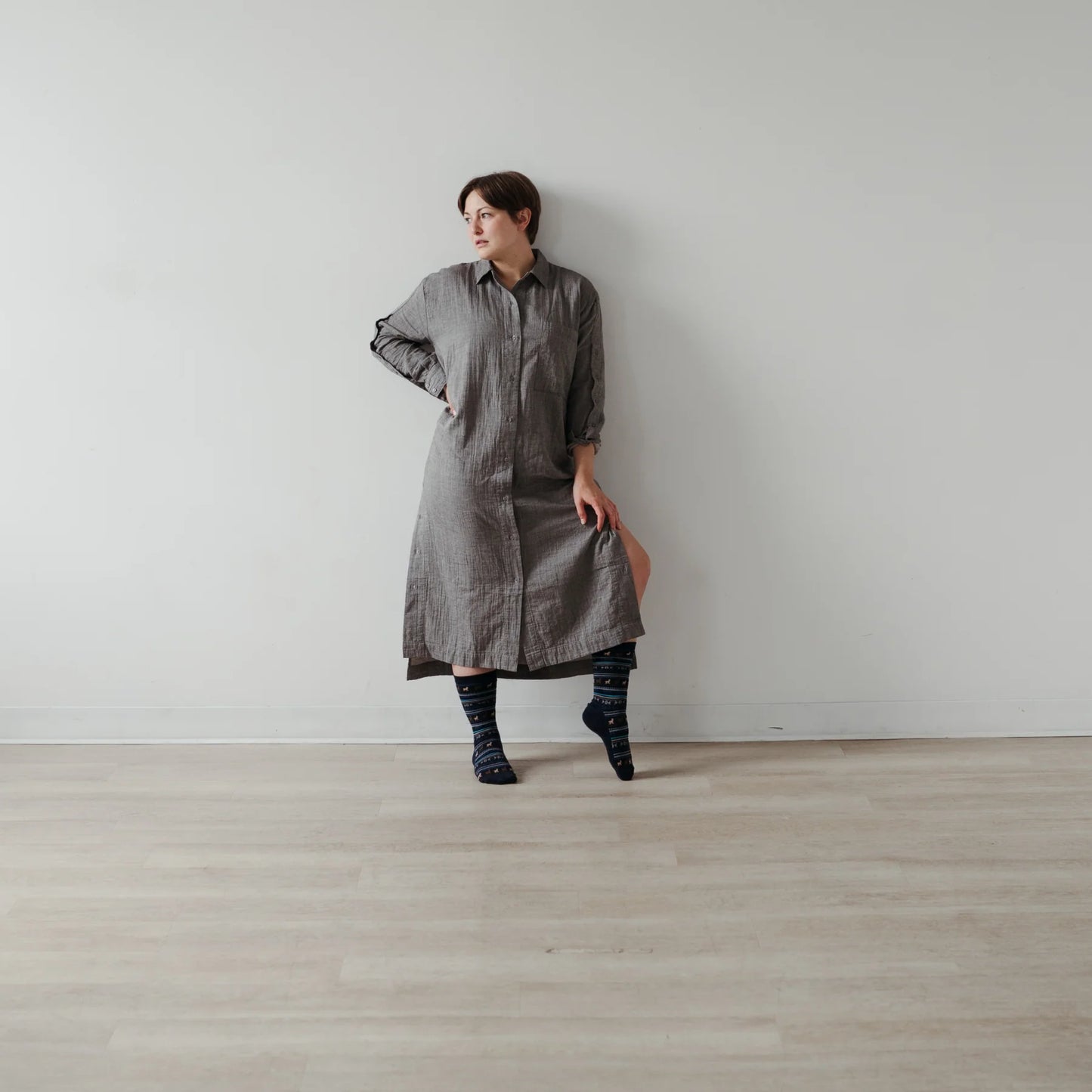 Buttoned Shirt Dress - City Collection