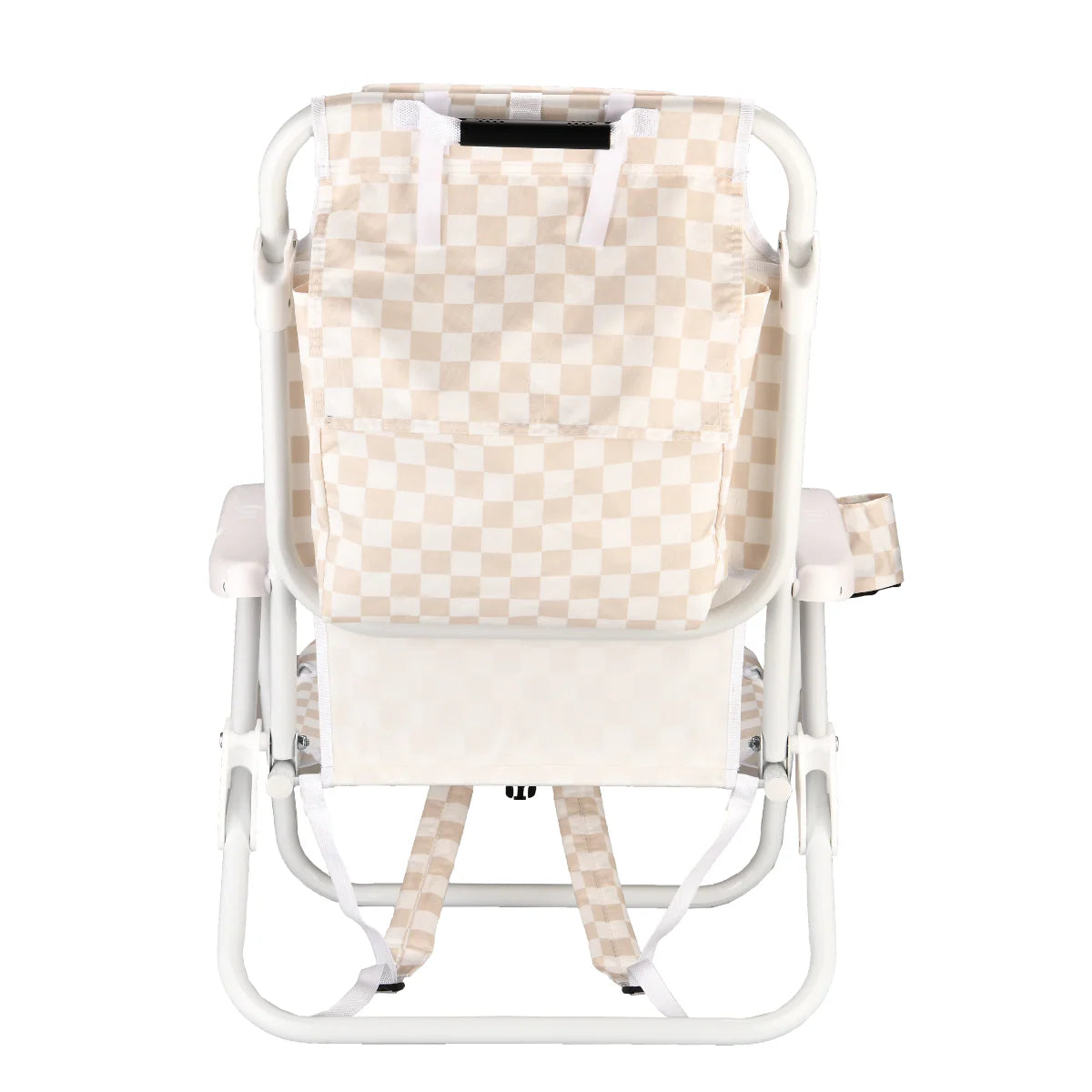 Checker Backpack Reclining Beach Chair - Sand