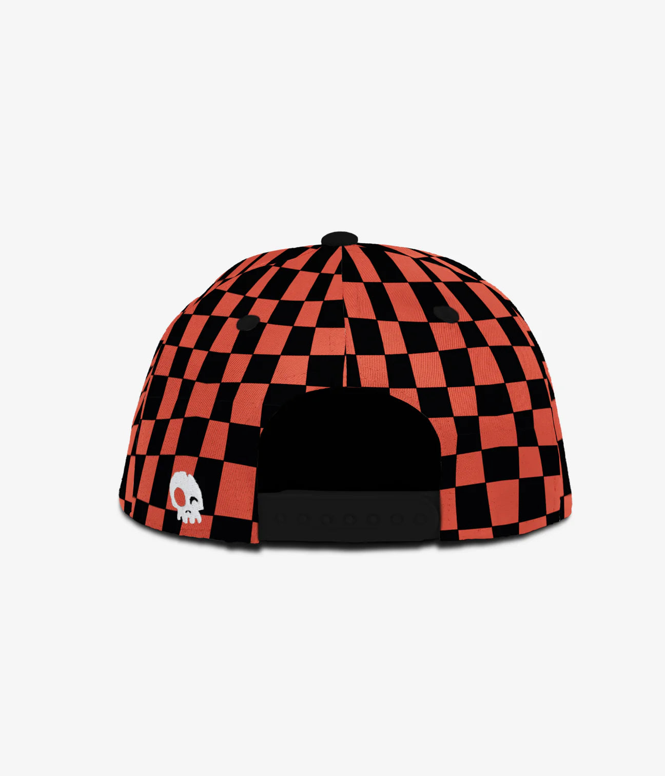 Checkmate Snapback - Orange Red and Black