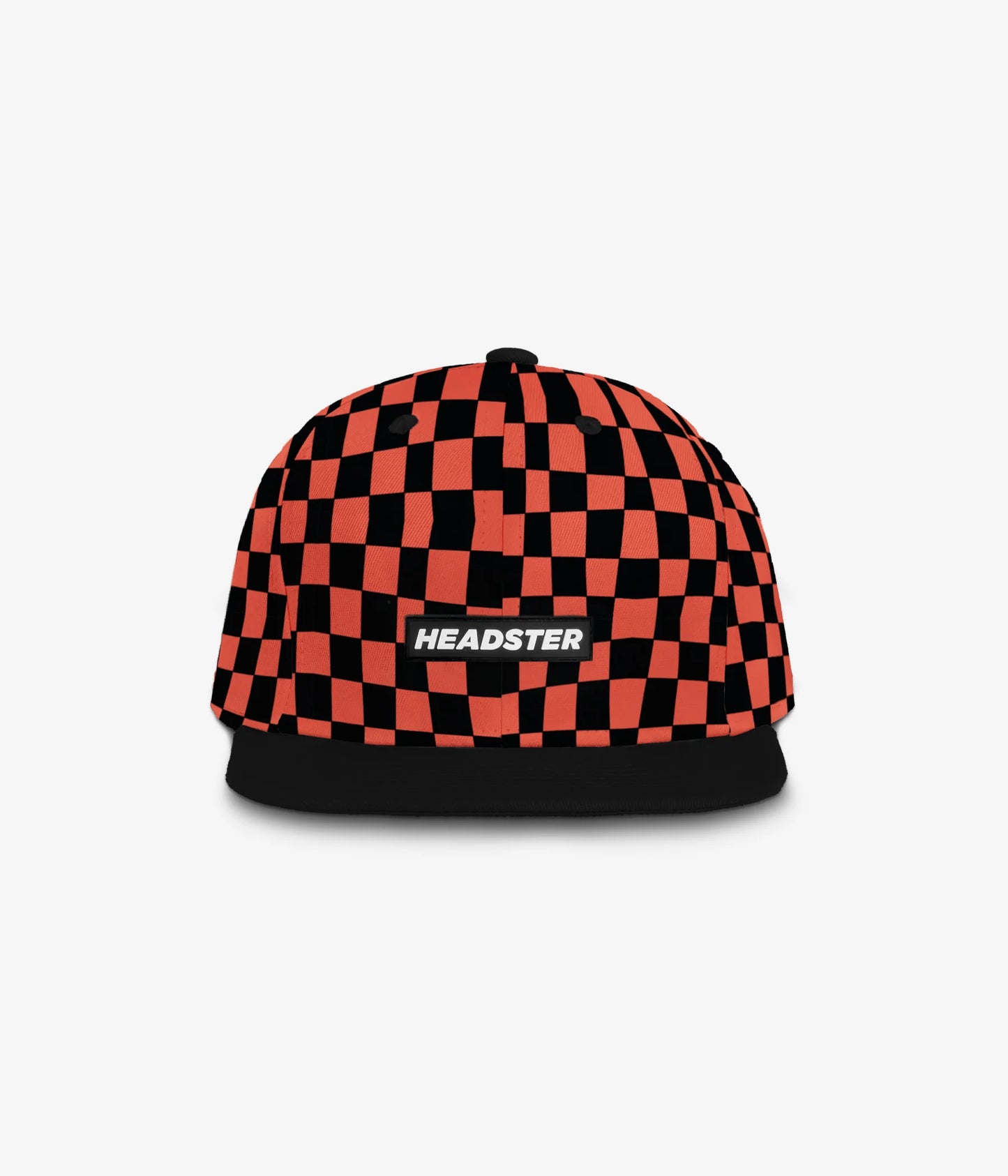 Checkmate Snapback - Orange Red and Black