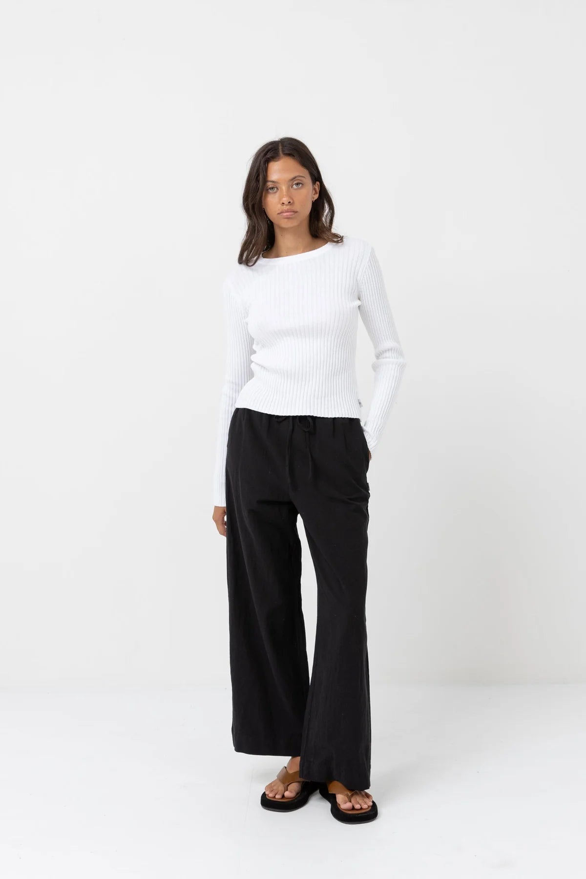 Classic Drawstring Pants - Black