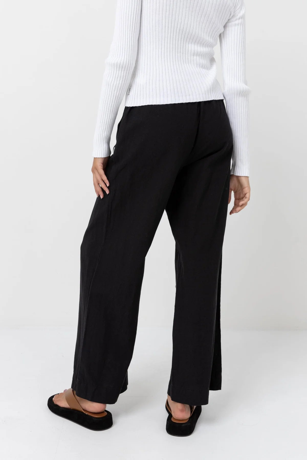 Classic Drawstring Pants - Black