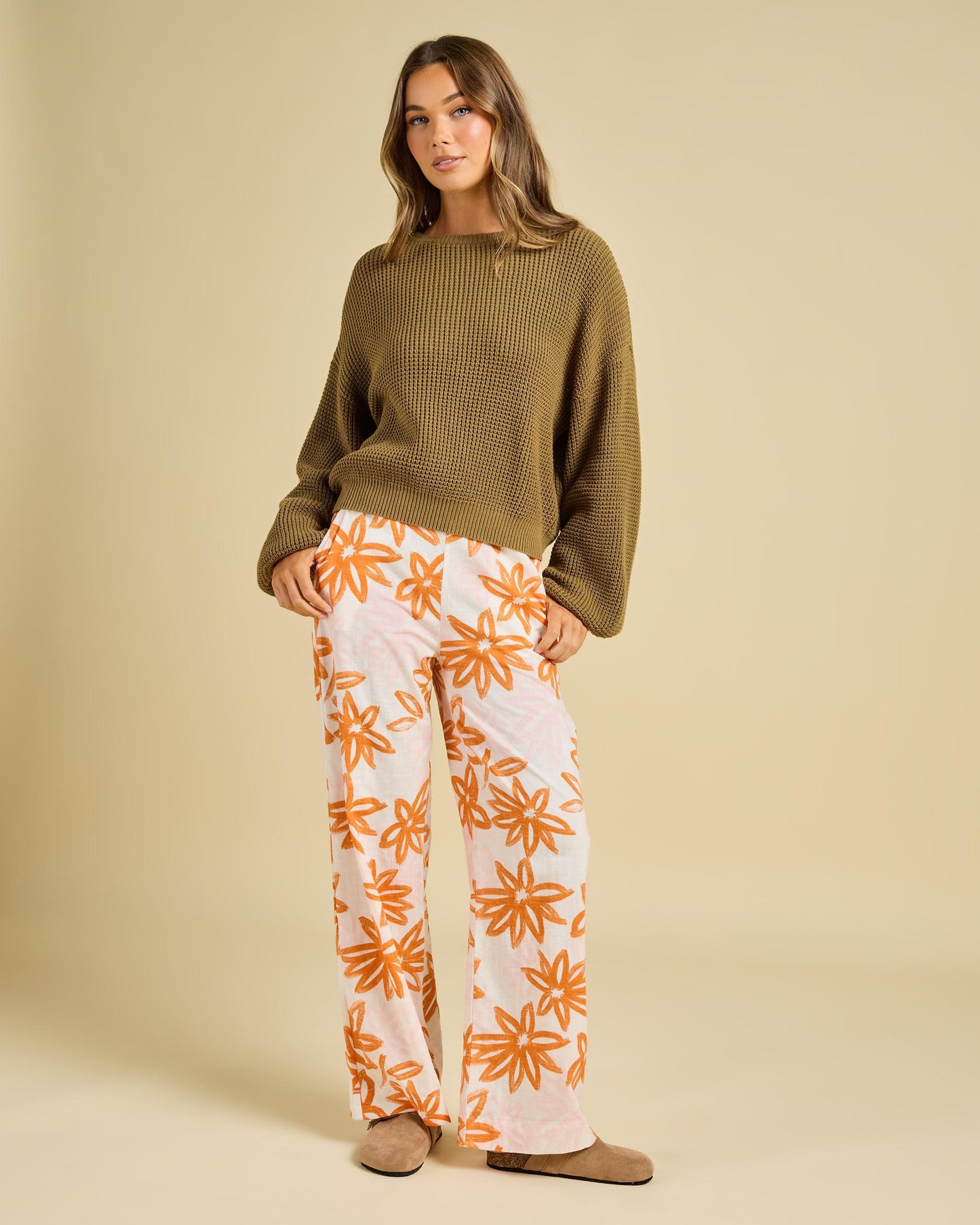 Classic Knit jumper Sweater - Olive