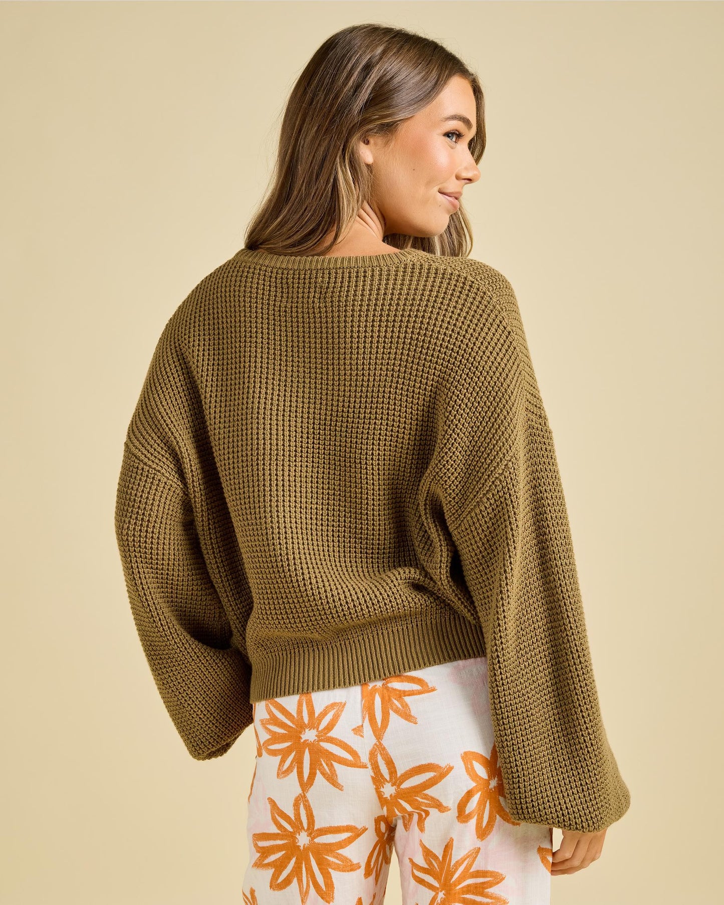 Classic Knit jumper Sweater - Olive