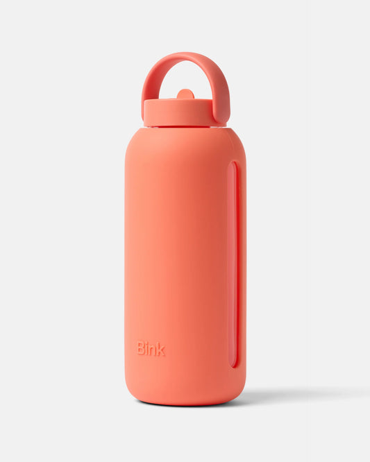 Big Bottle 36oz Glass Water Bottle - Coral
