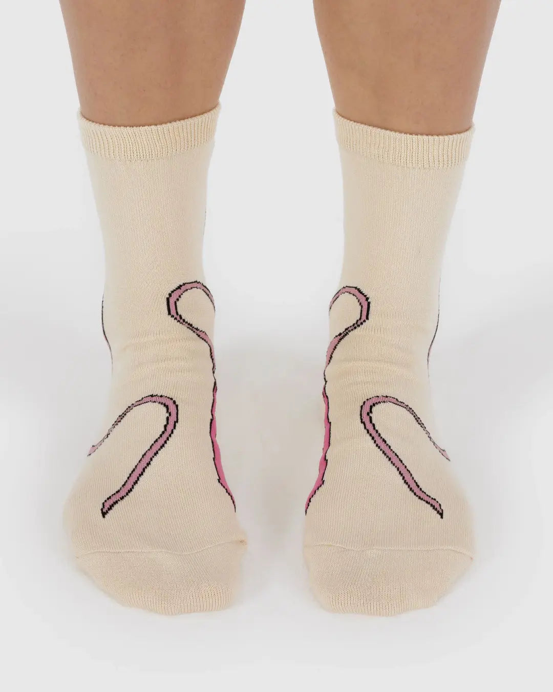 Crew Sock - Pink Bow