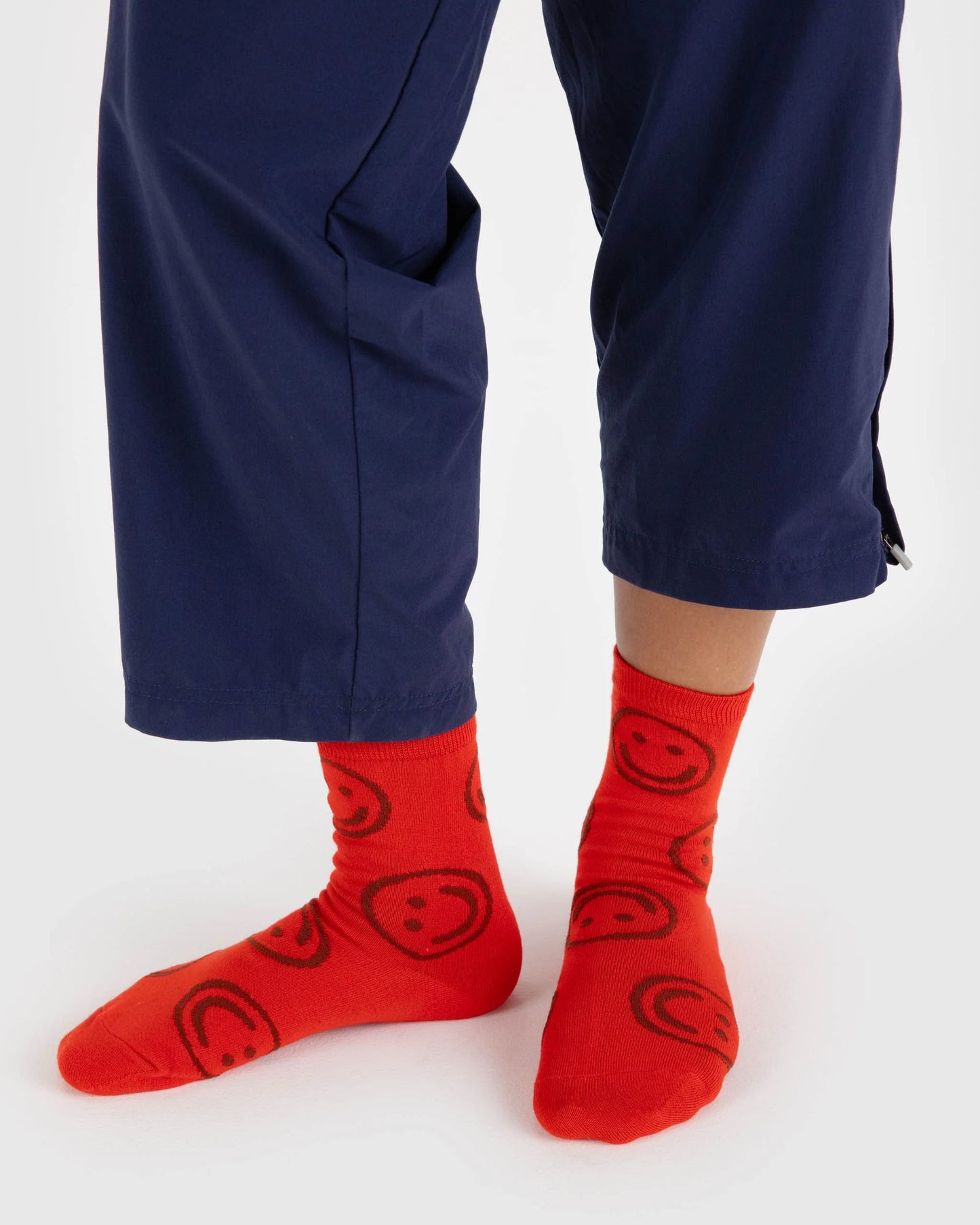 Crew Sock - Red Happy