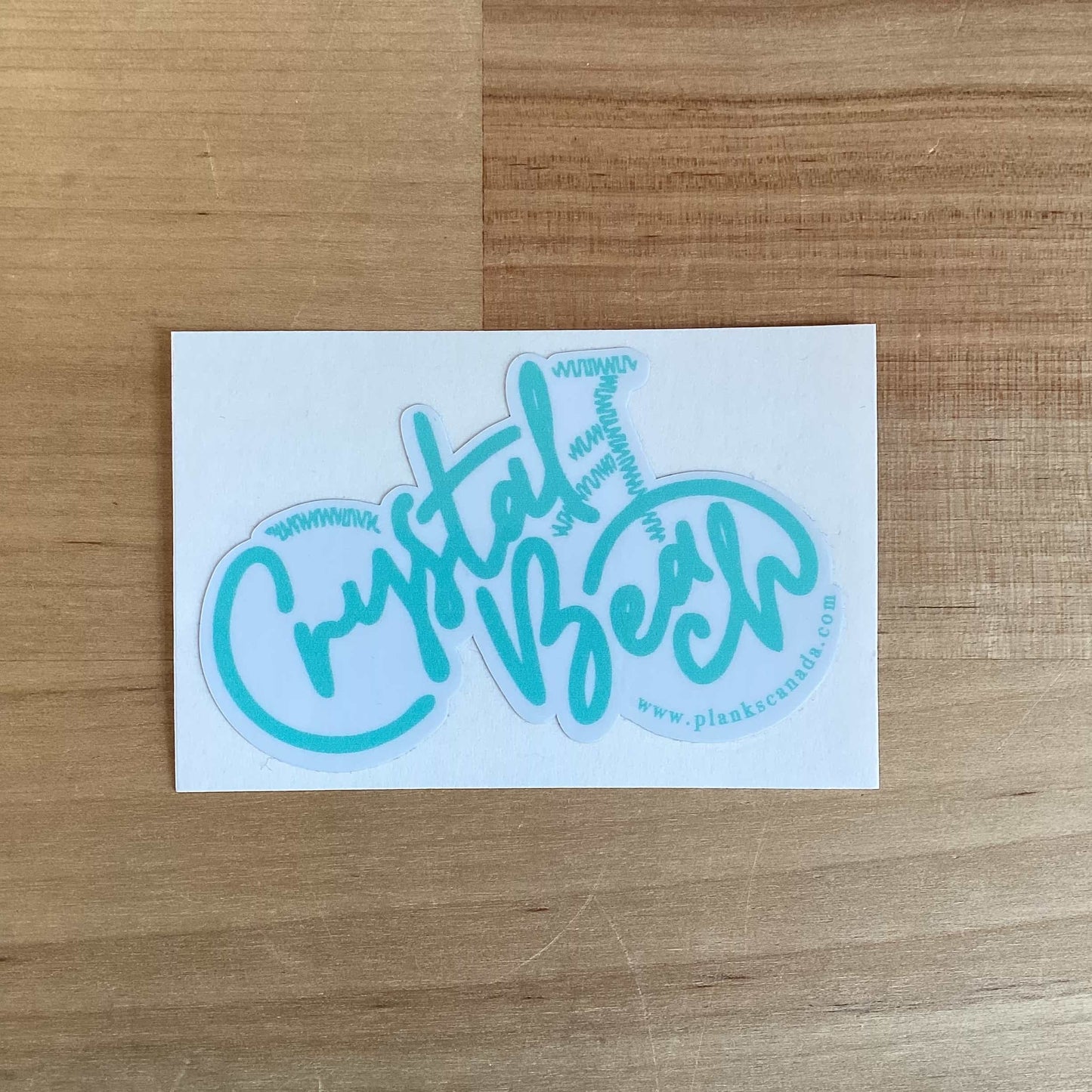 Crystal Beach Bike Sticker - Blue