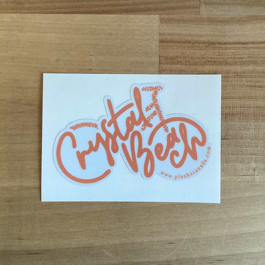 Crystal Beach Bike Sticker - Burnt Orange