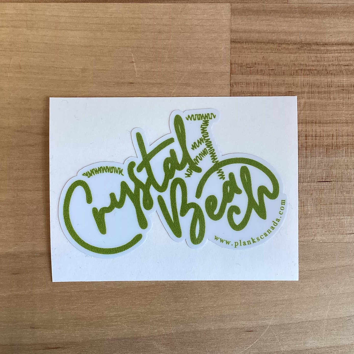 Crystal Beach Bike Sticker - Olive