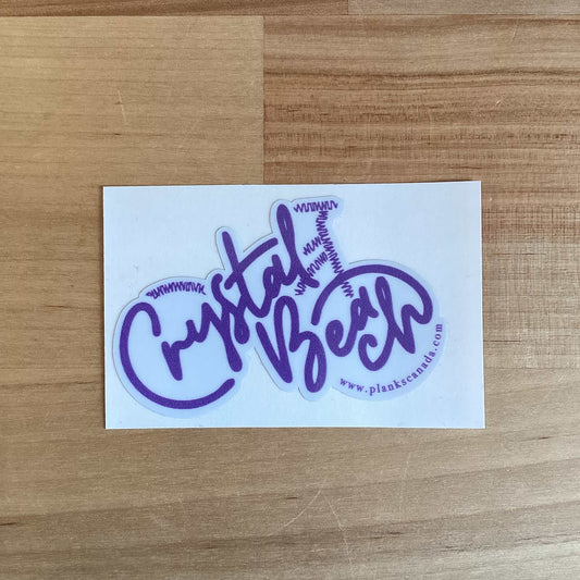 Crystal Beach Bike Sticker - Purple