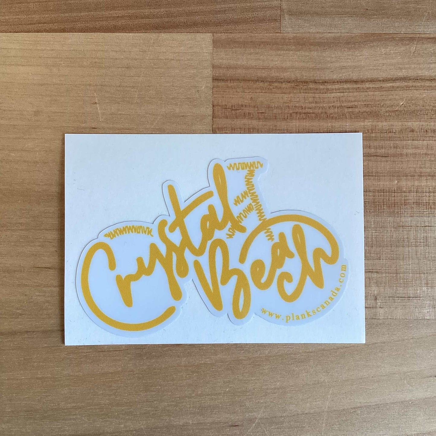 Crystal Beach Bike Sticker - Yellow