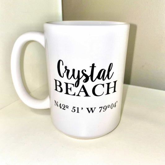 Crystal Beach Coordinates Mug