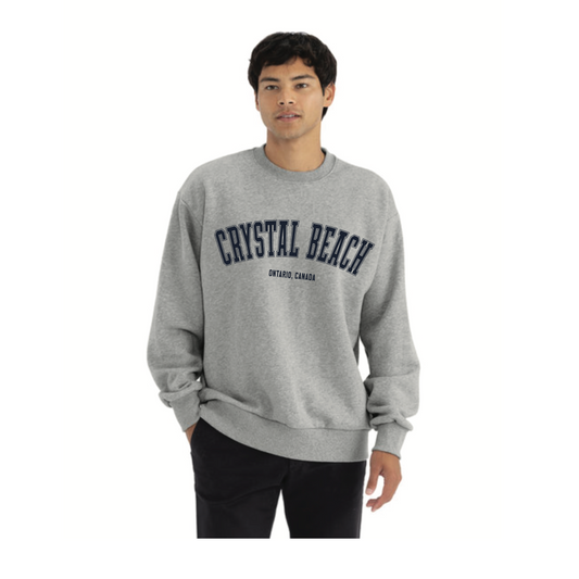 Crystal Beach Fleece Crew - Heather Grey