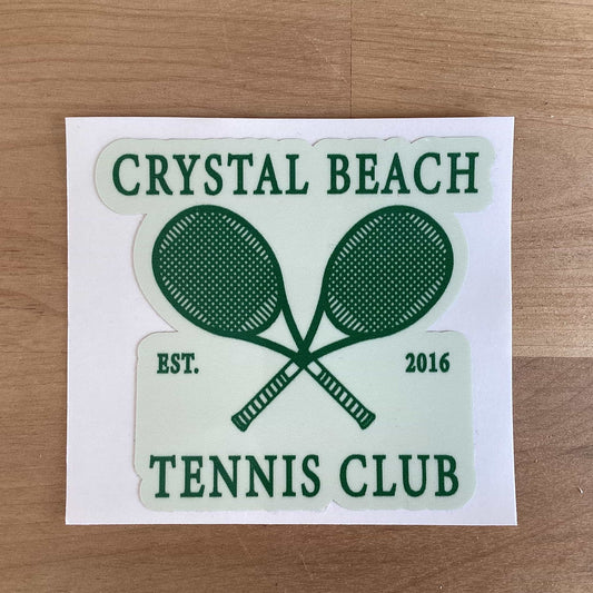 Crystal Beach Tennis Club Sticker