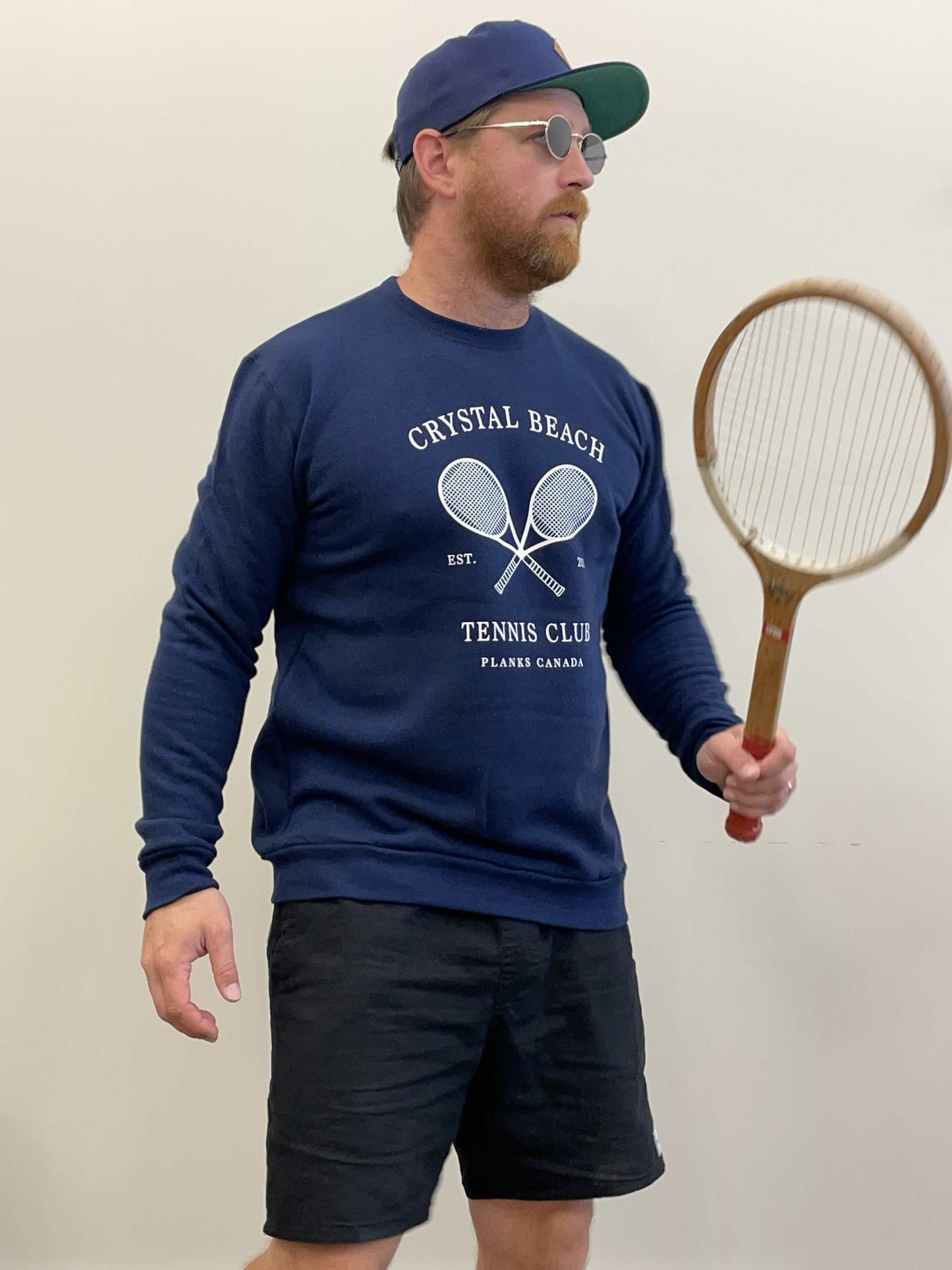 Crystal Beach Tennis Club - Bamboo Fleece Crew - Navy