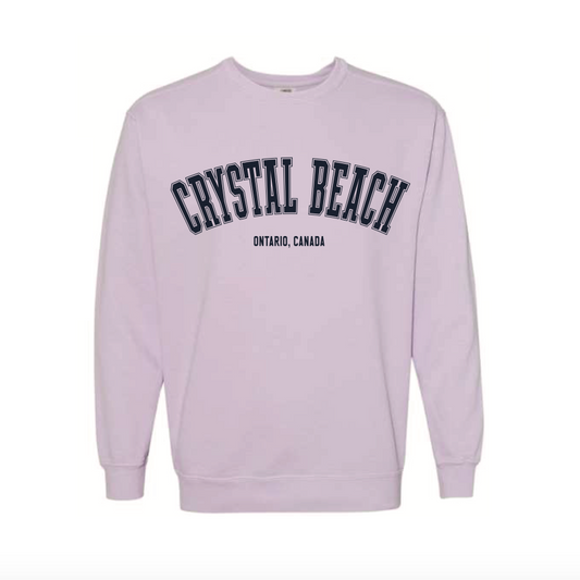 Crystal Beach Vintage Fleece Crew - Lilac