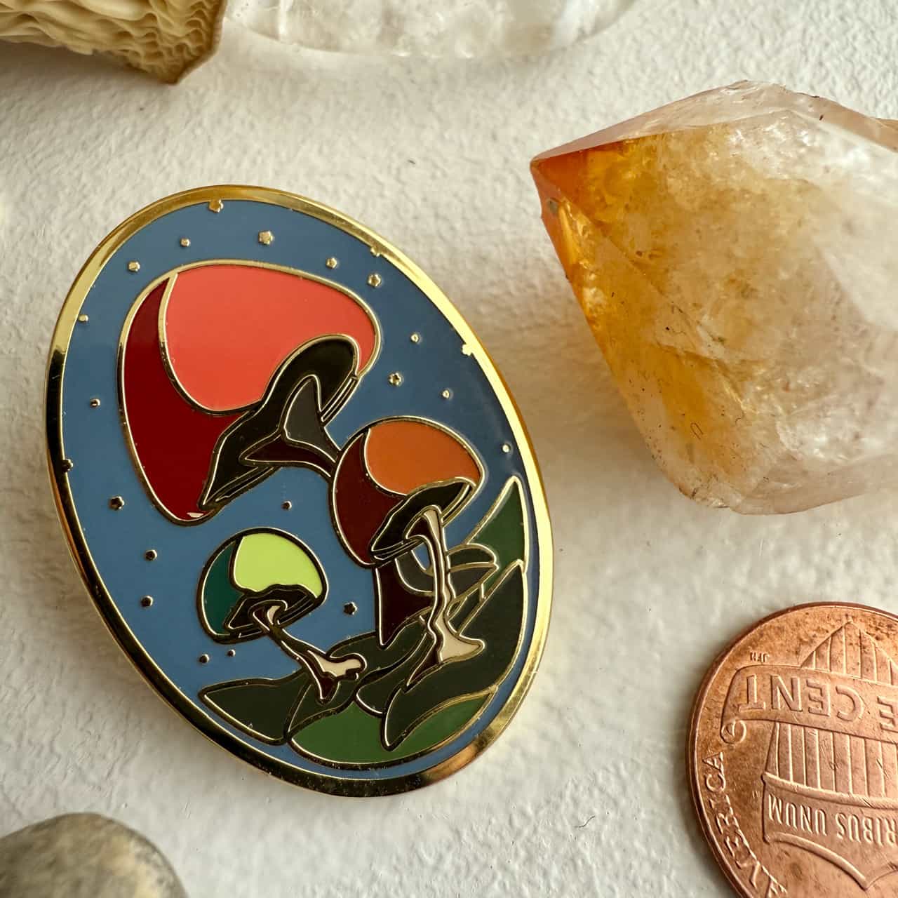 Cubensis Mushroom Enamel Pin