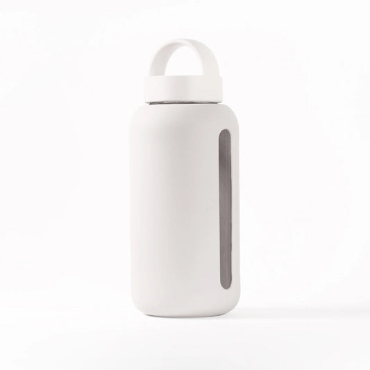 Day Bottle 21oz Glass Water Bottle - White