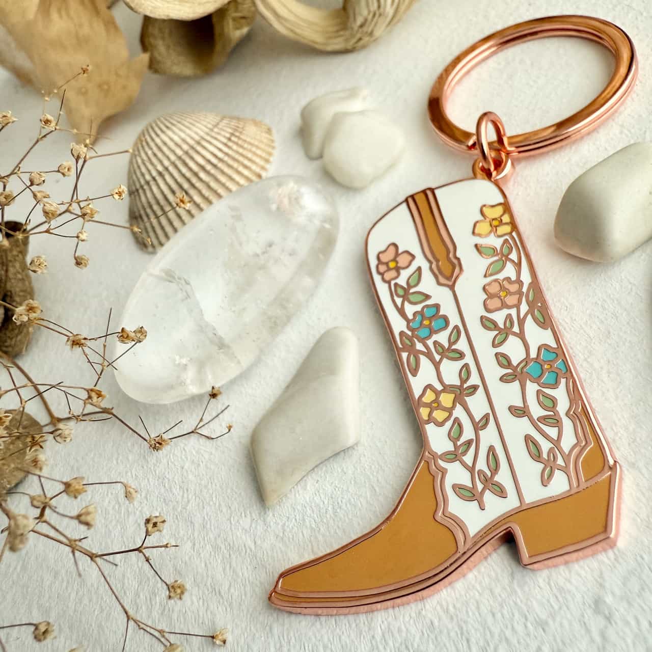 Dolly - Cowboy Boot Enamel Keychain