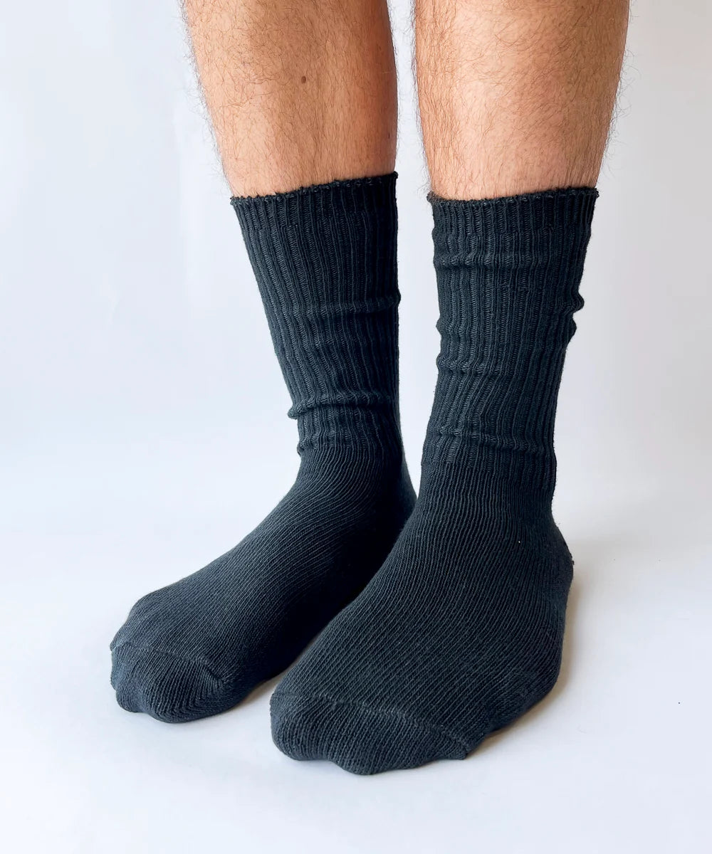 Dyed Cotton Socks - Black