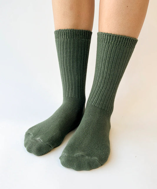 Dyed Cotton Socks - Pine