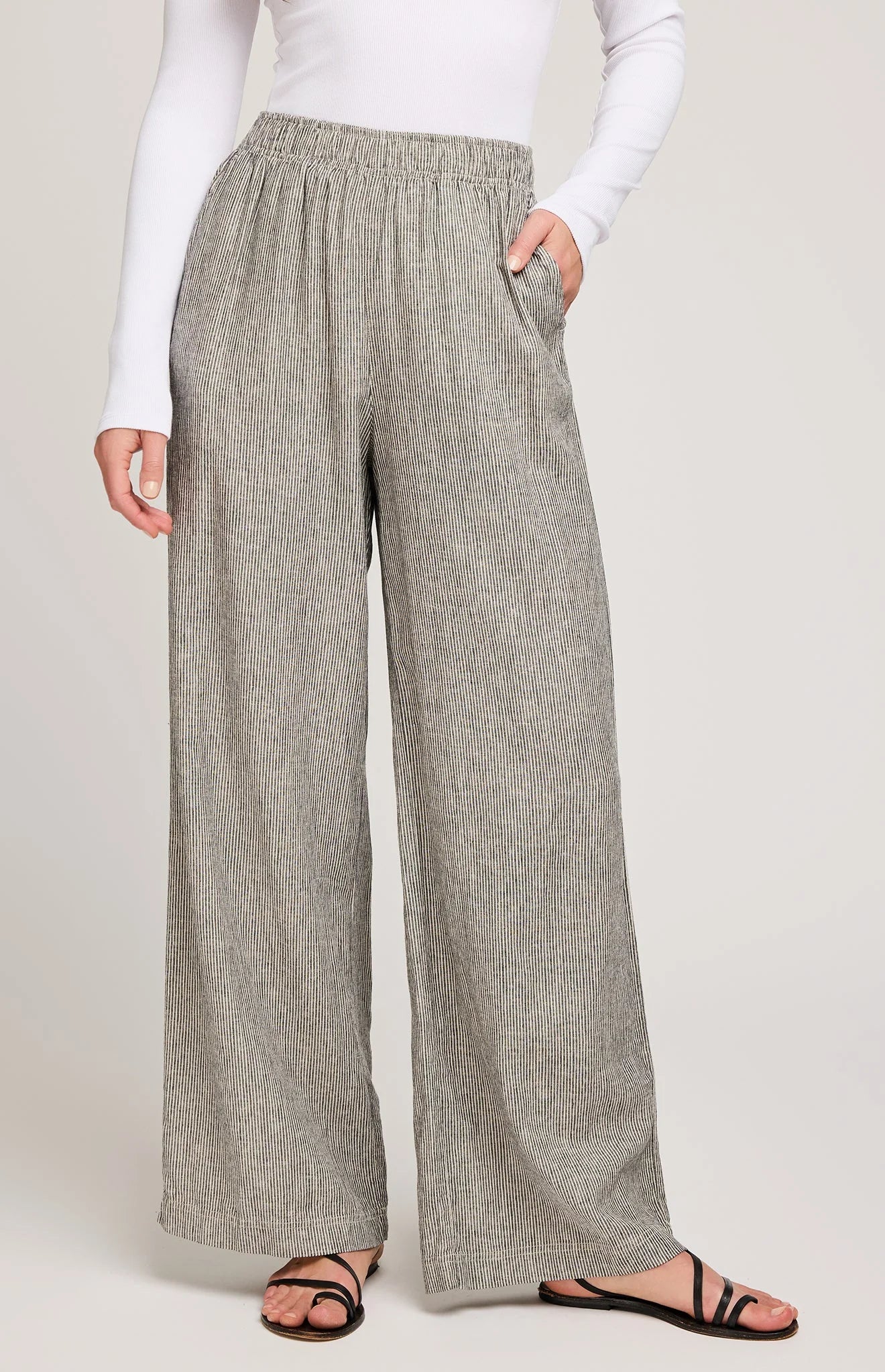 Ellie Pant - Black Stripe
