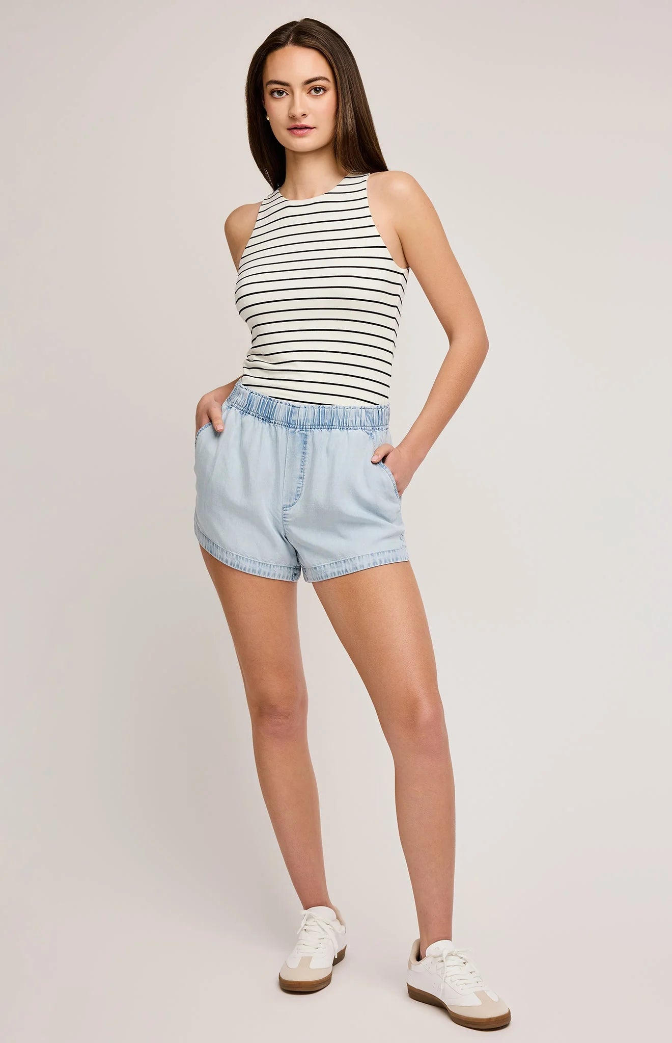 Eton Striped Tank - White