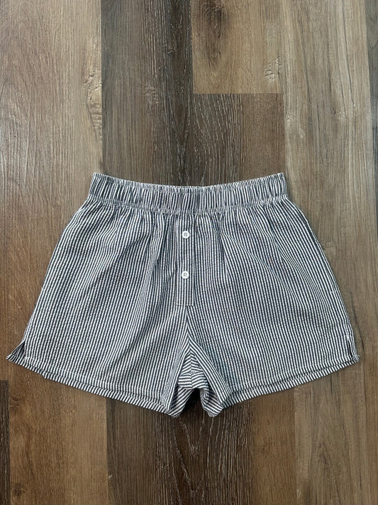 Everyday Boxer Shorts - Black Seersucker