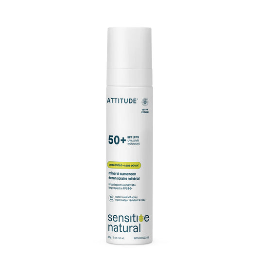 Face & Body Sunscreen Spray - SPF 50 Sensitive Skin - Unscented