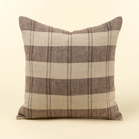 Fieldstone Linen Pillow - Plaid (Cover with Filler)