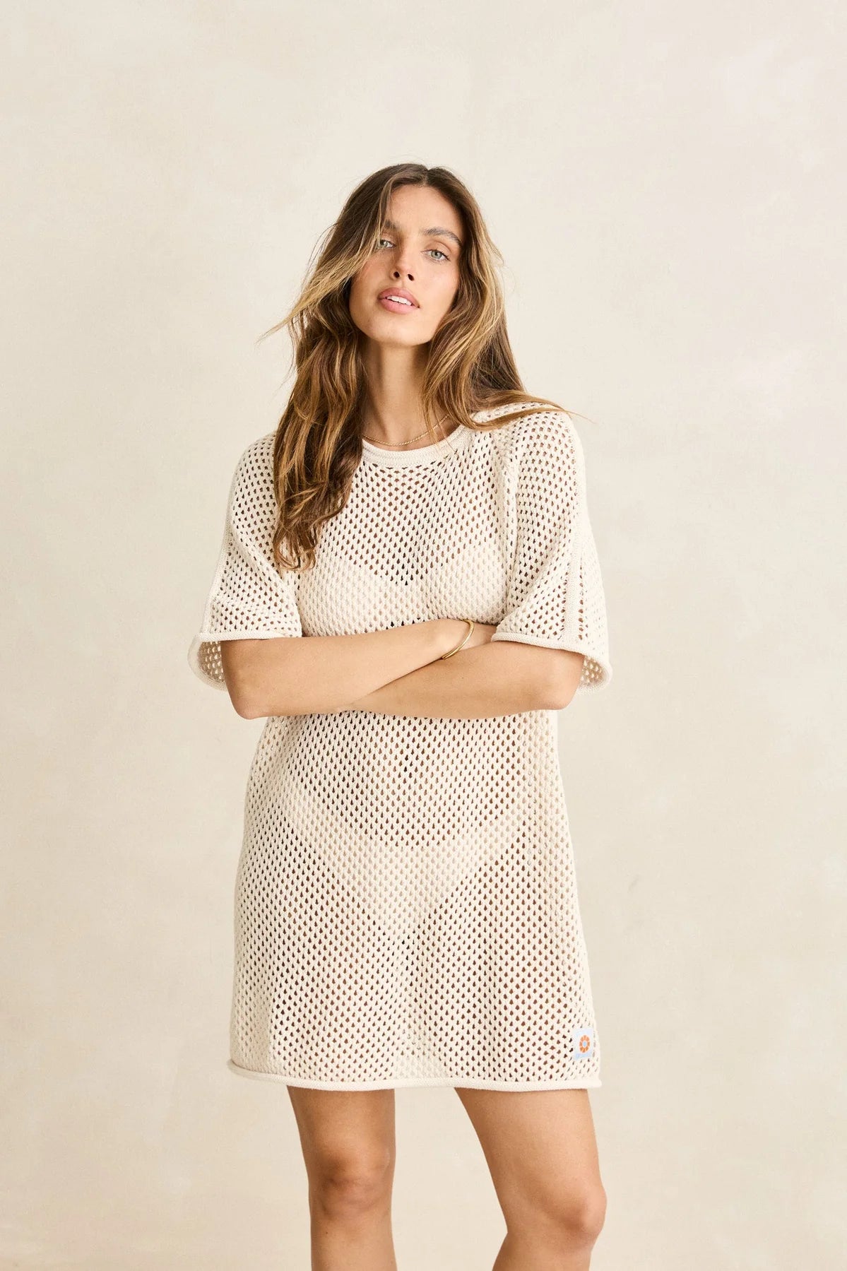 Fisherman Boyfriend Knit Tee - Natural
