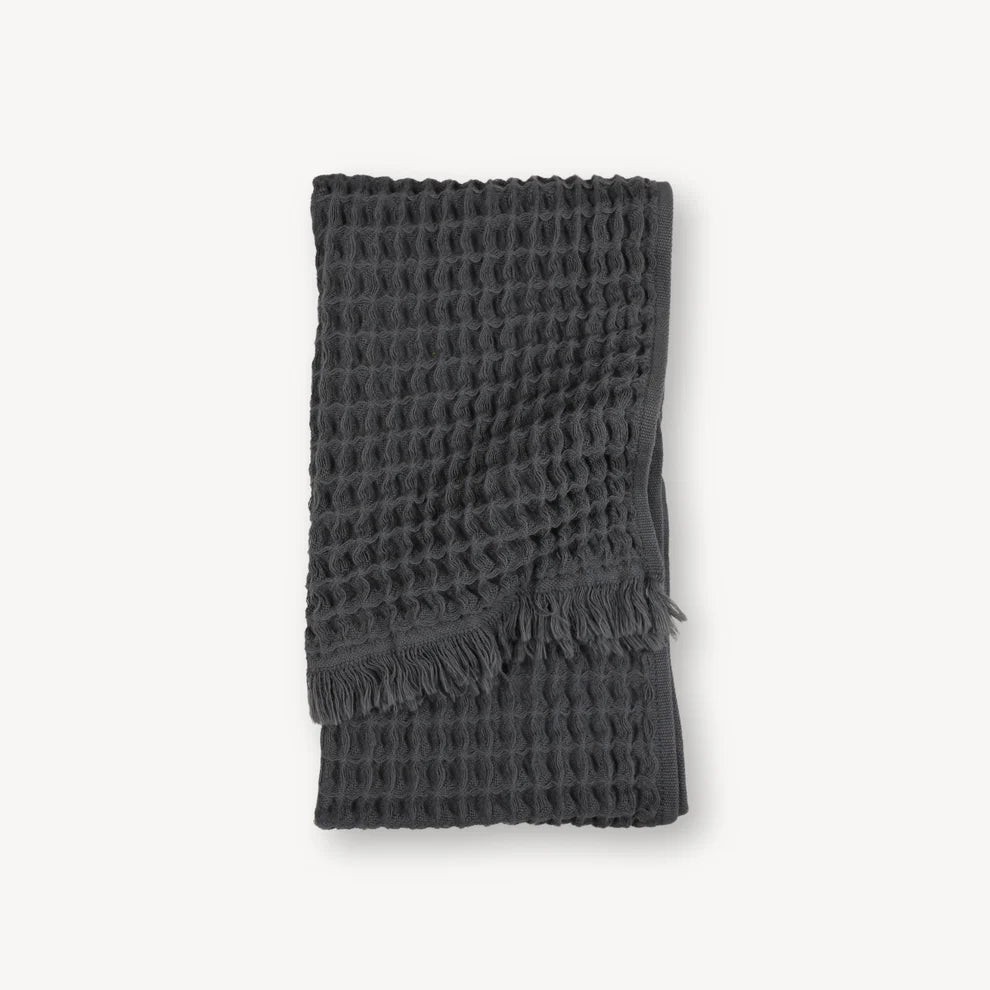 French Waffle Hand Towel - Anthracite