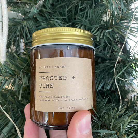 Frosted Pine - Wood Wick Soy Candle