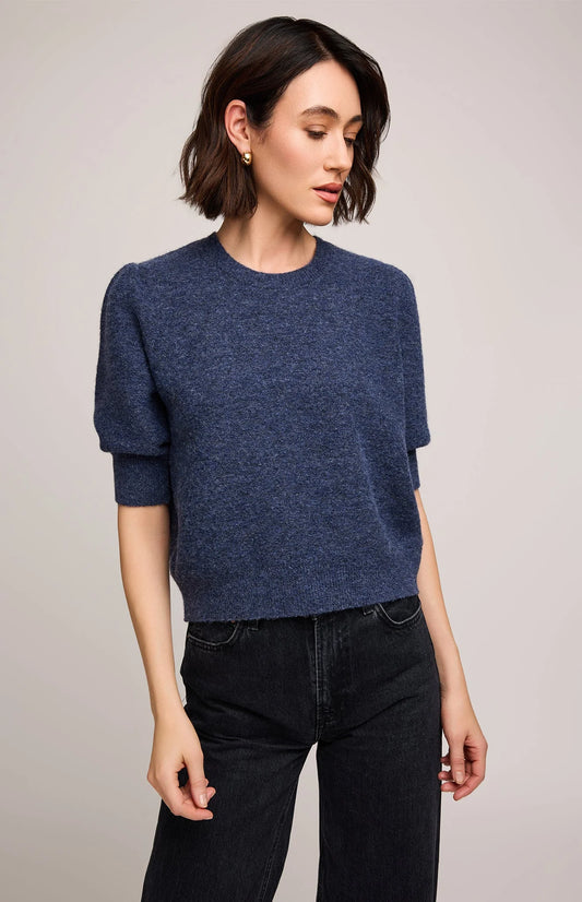 Marisol Knit Top - Heather Blue